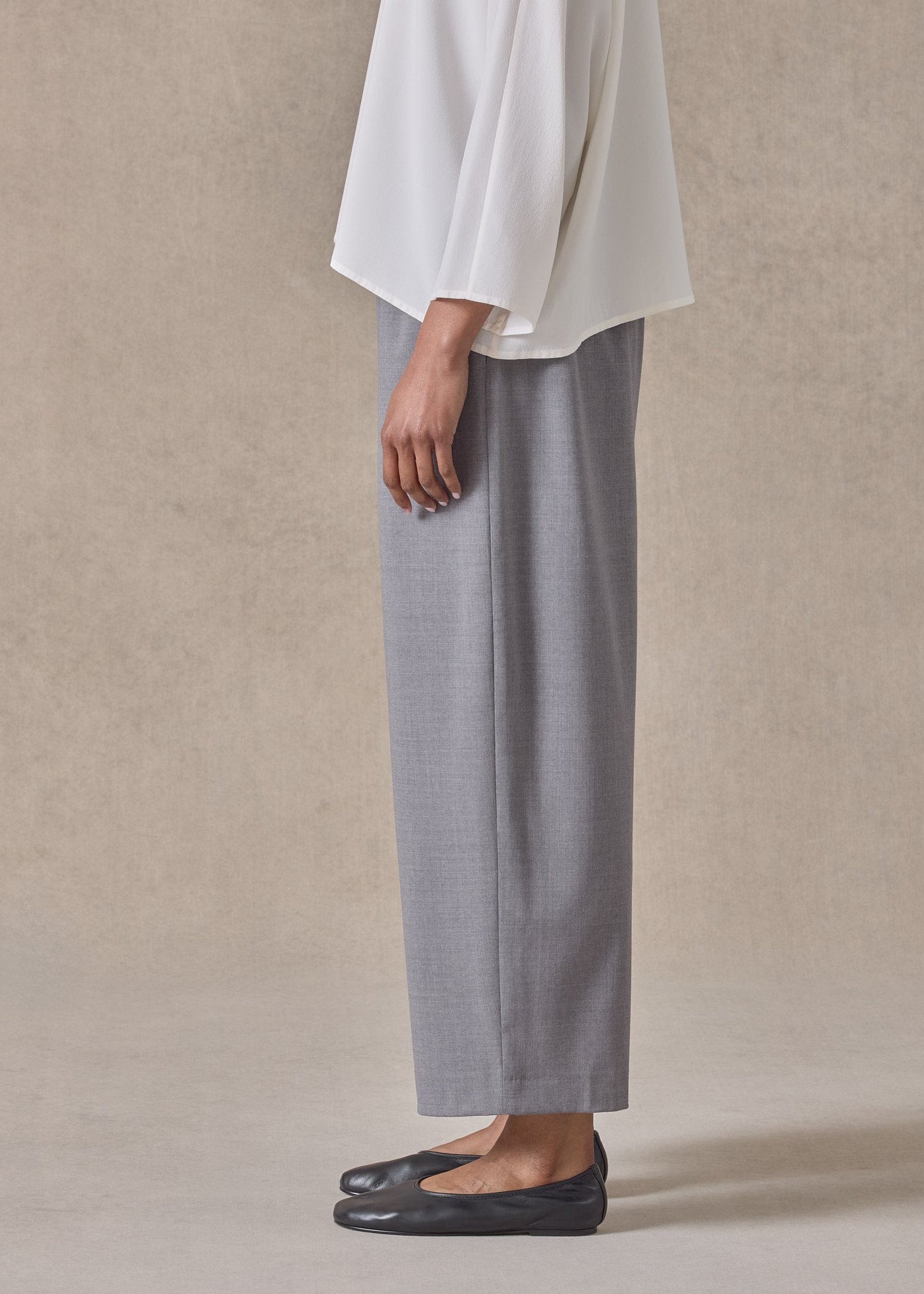 wool stretch japanese trouser (flannelgrey)