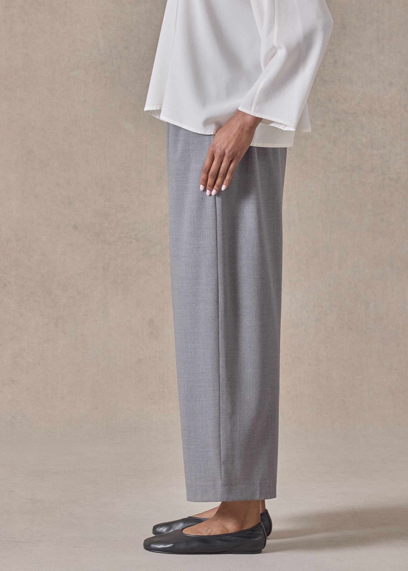 wool stretch japanese trouser (flannelgrey)