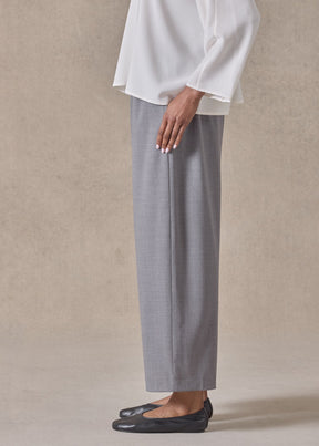 wool stretch japanese trouser (flannelgrey)