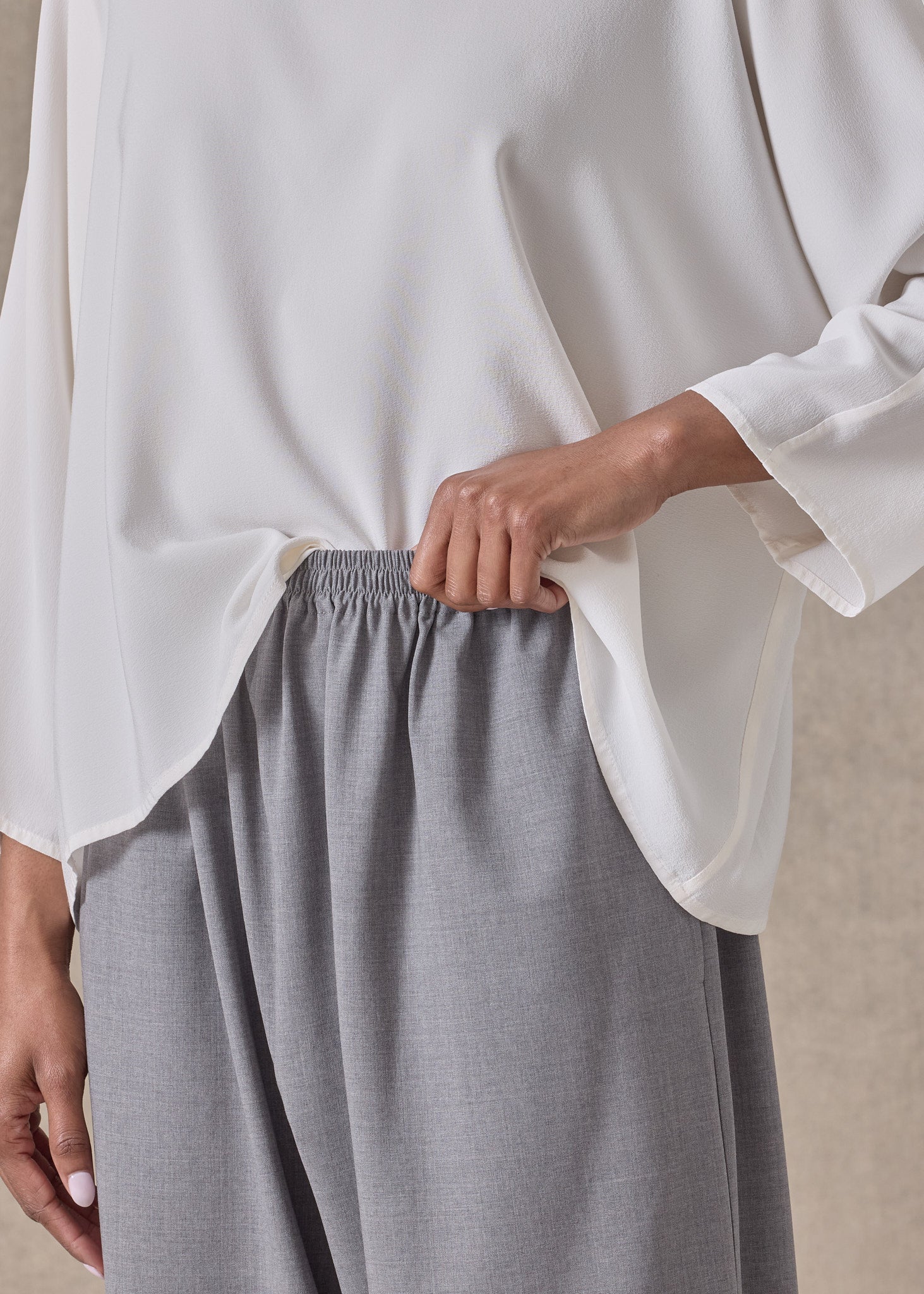 wool stretch japanese trouser (flannelgrey)