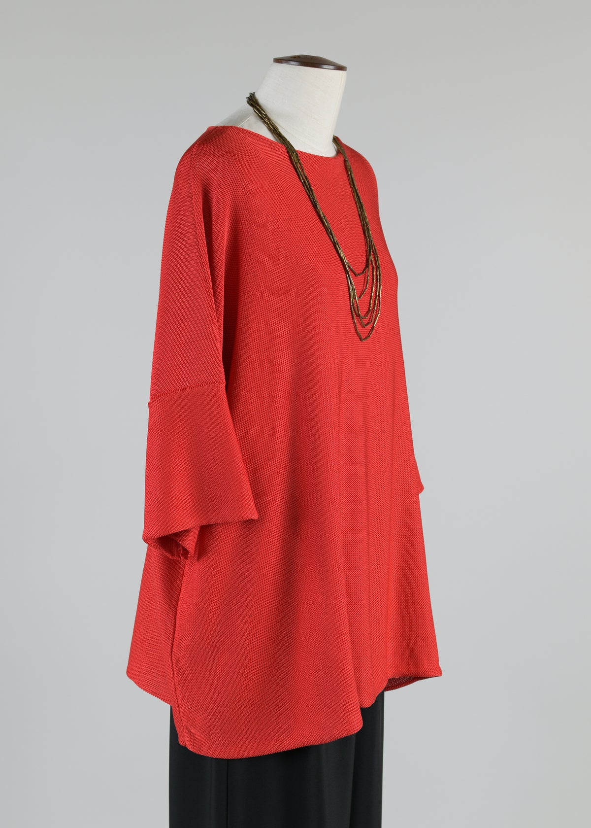 silk square short sleeve top - long