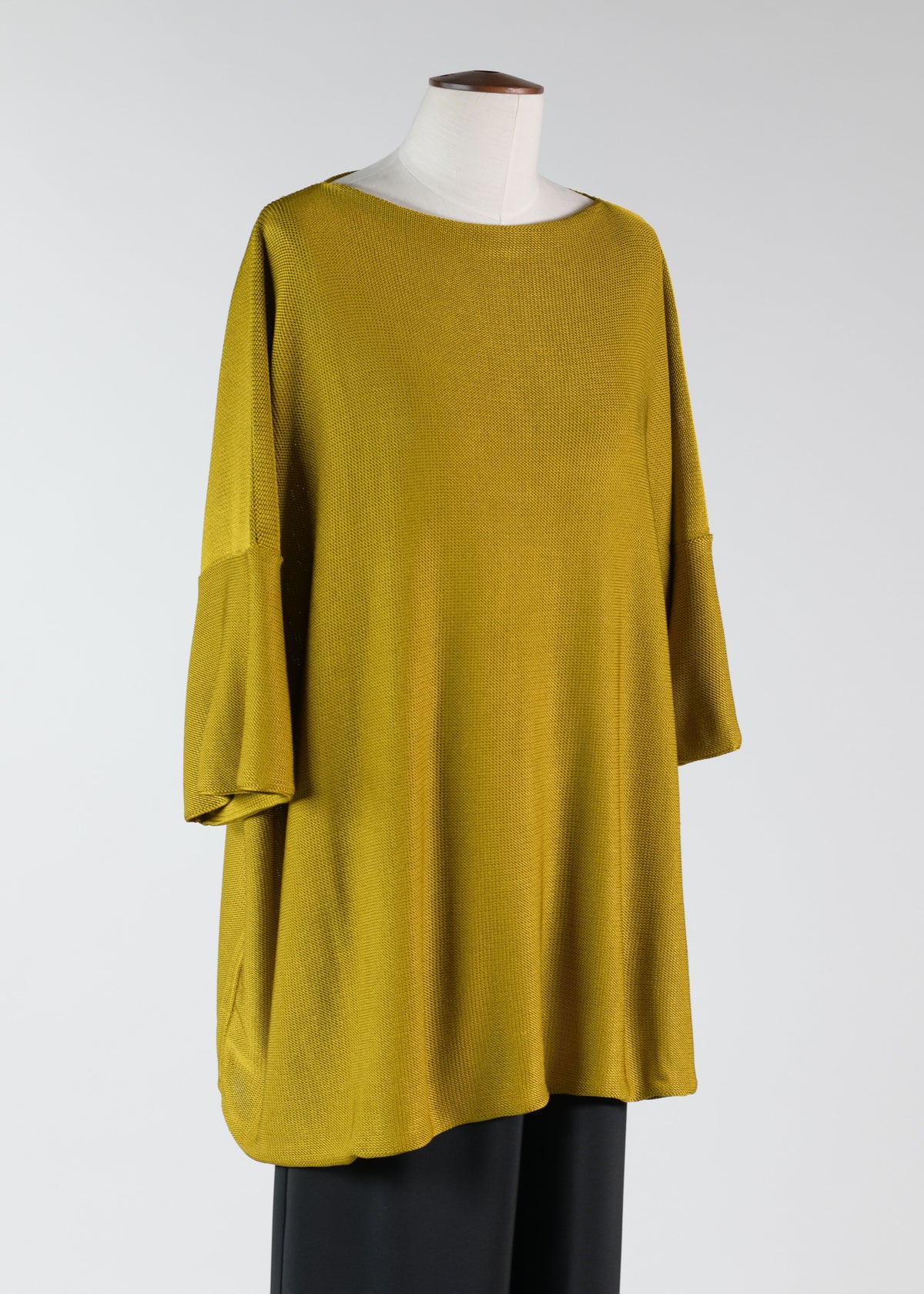 silk square short sleeve top - long