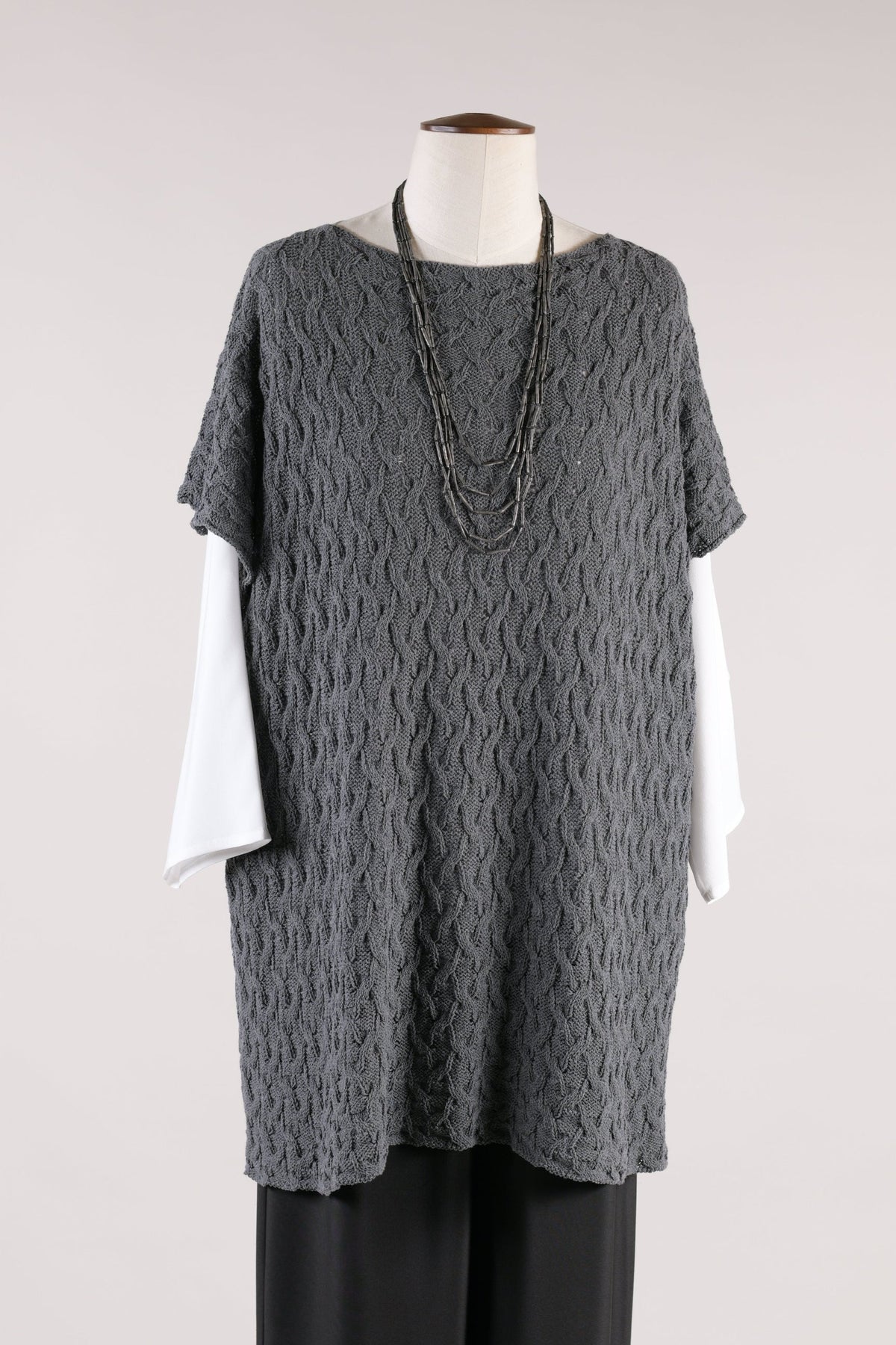 cotton mix kaftan top - mid plus (flannel)