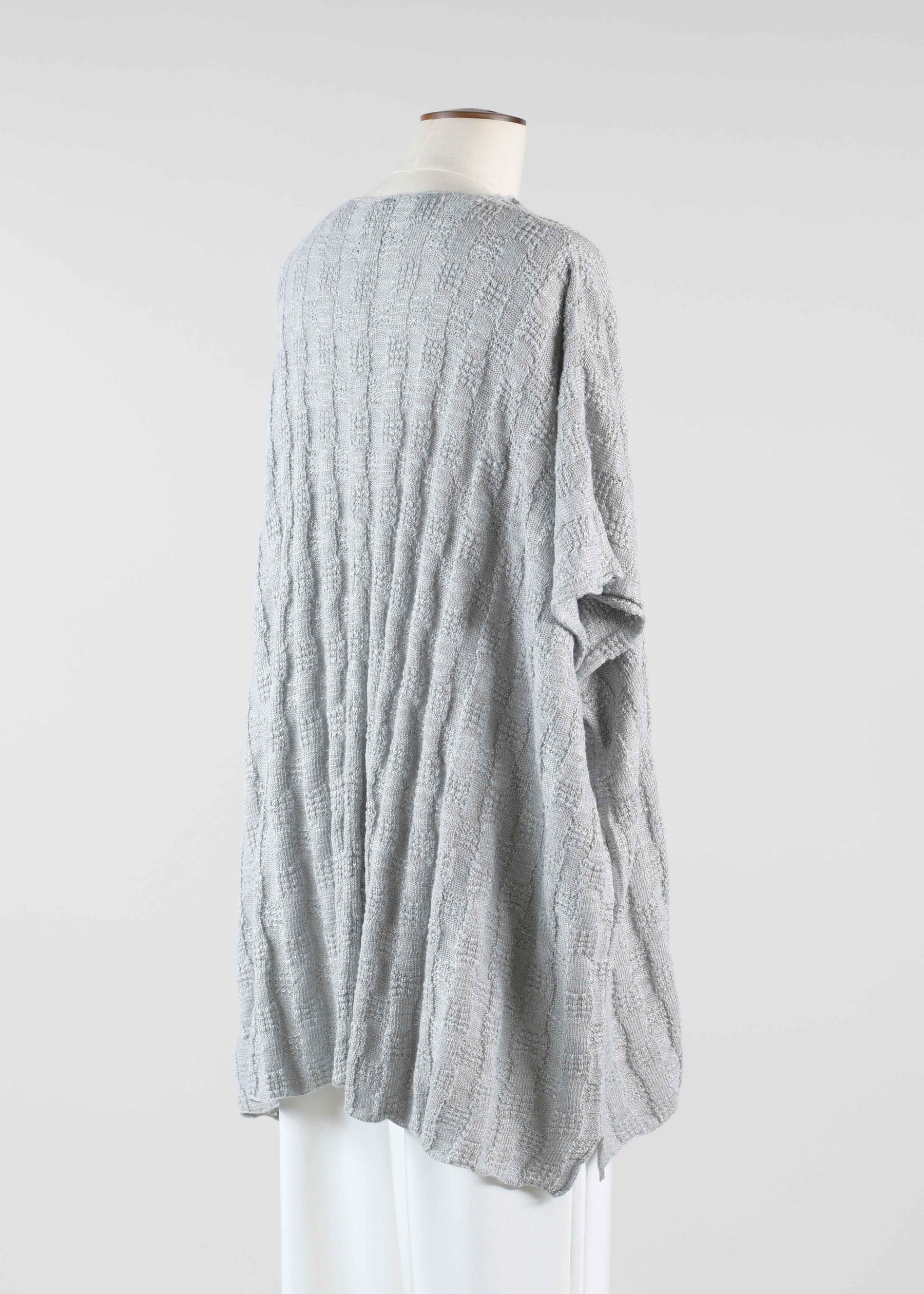 linen mix slit neck kaftan - mid plus