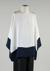 3/4 sleeve bateau neck tunic - long