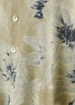 sloped shoulder jacket with collar - long