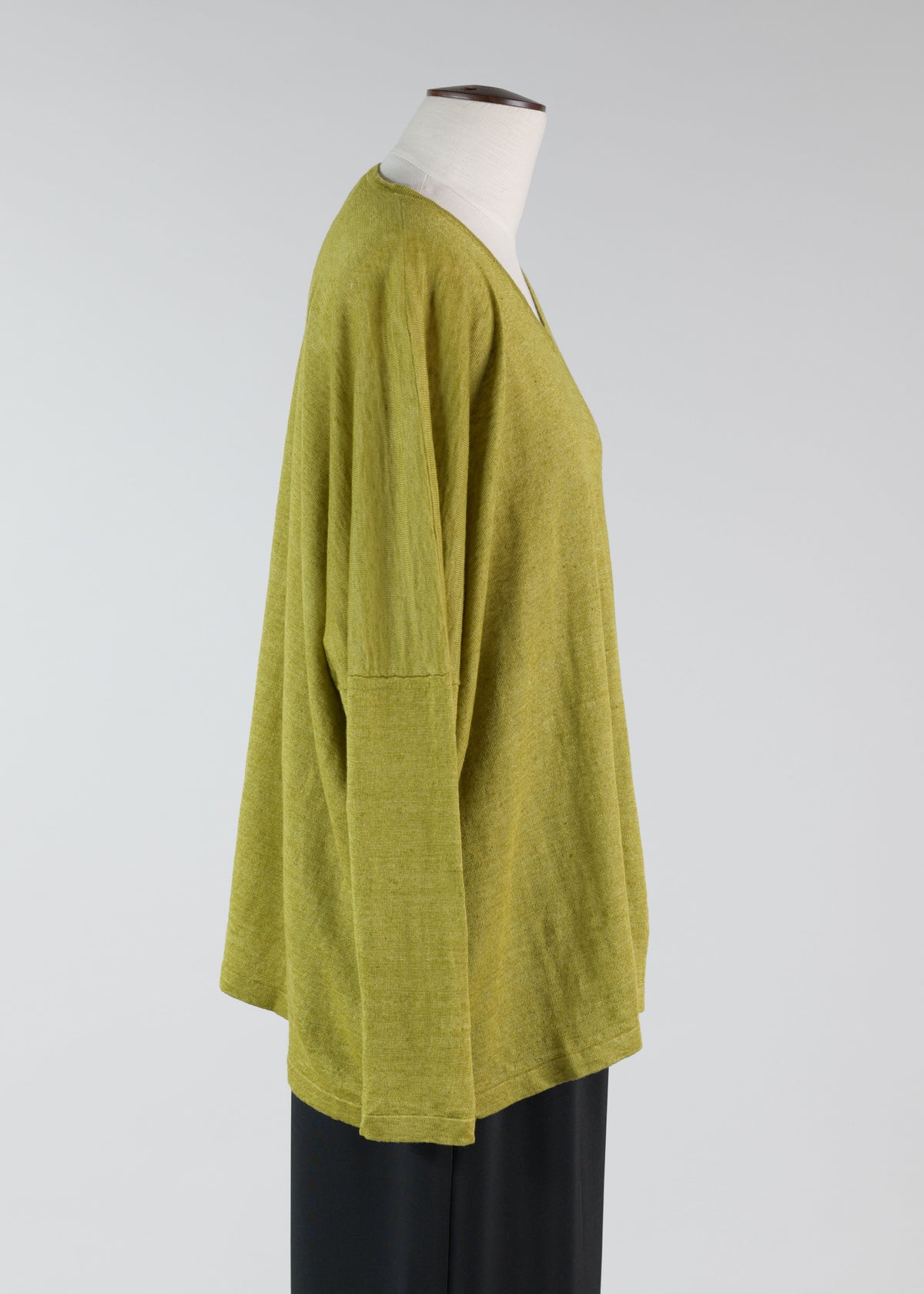 linen v neck - long