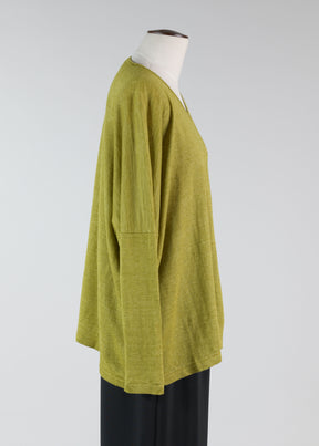 linen v neck - long