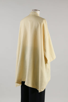 linen smaller front larger back short sleeve shirt - mid plus (yellowstone)