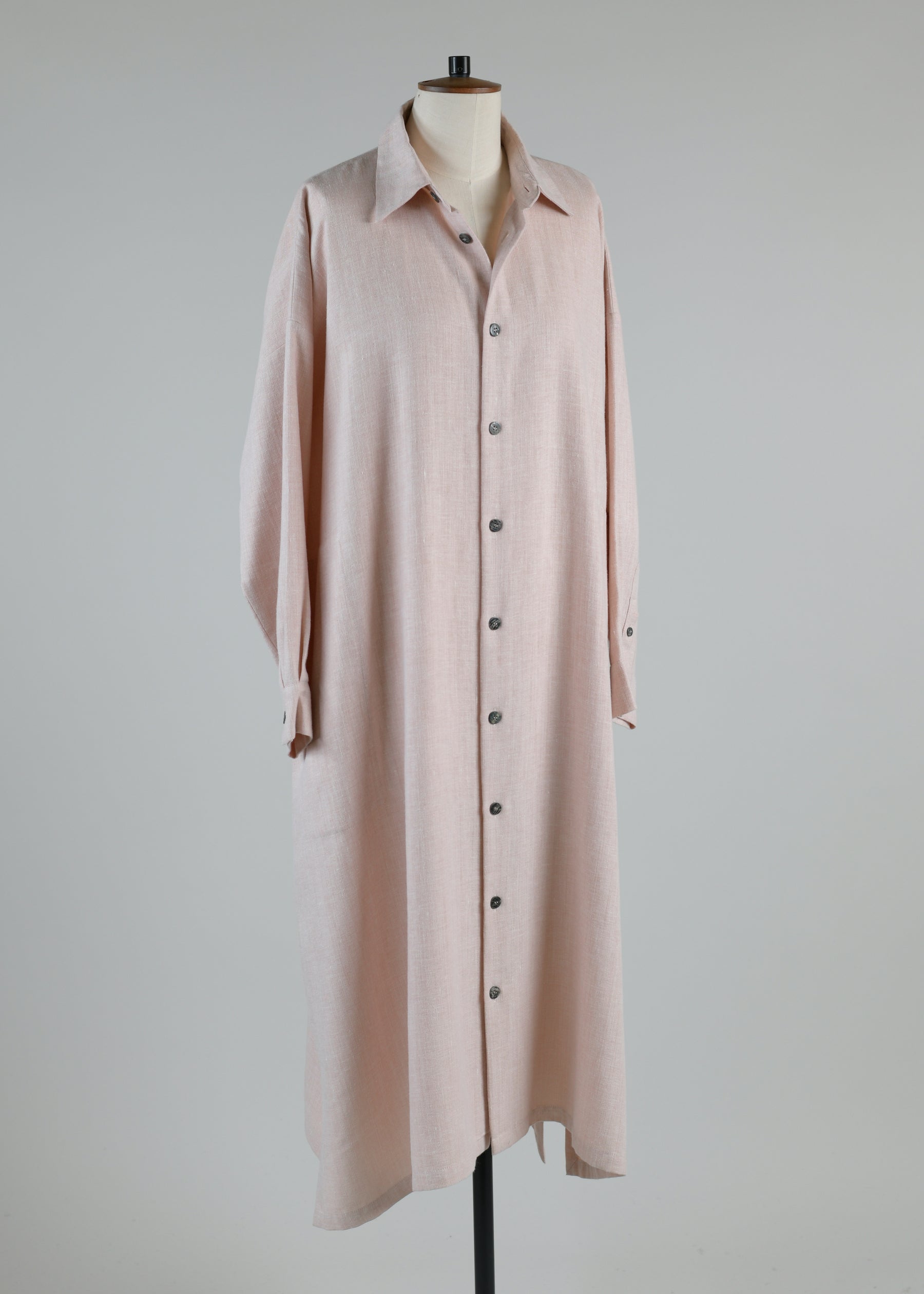 wide a-line shirt dress with collar