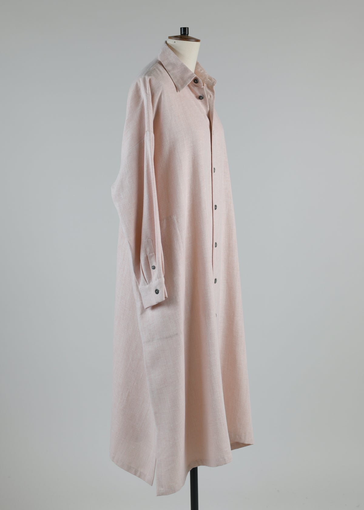 wide a-line shirt dress with collar