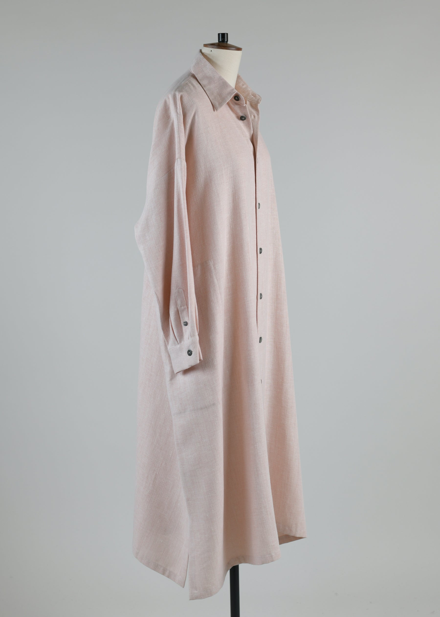wide a-line shirt dress with collar