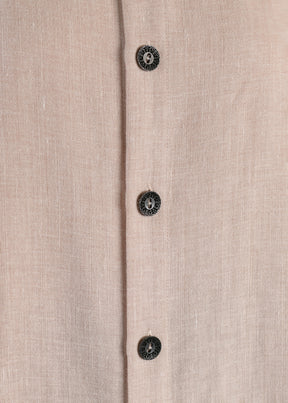 3/4 sleeve wide a-line round neck coat - very long