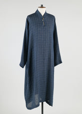 a-line dress with chinese collar