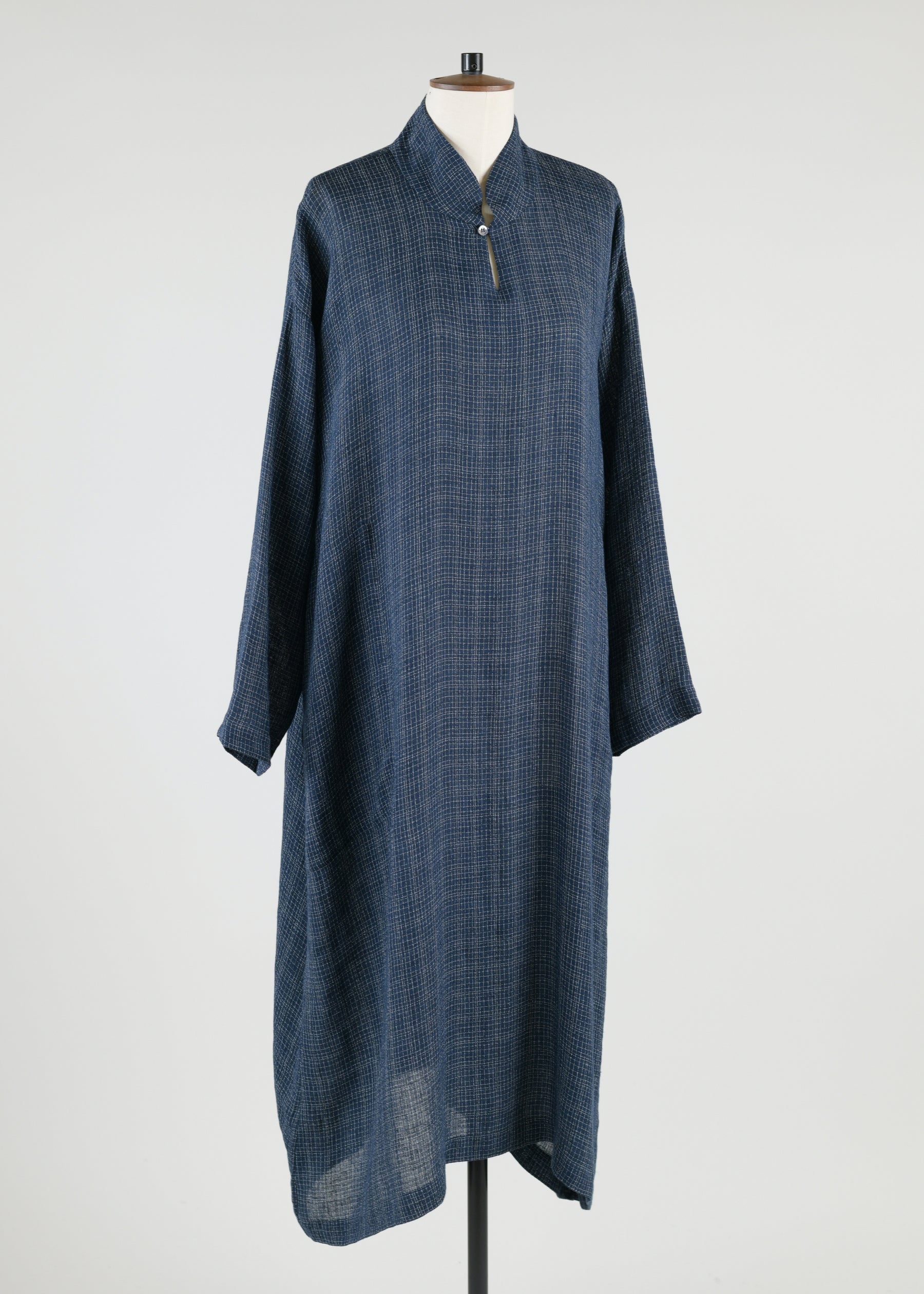 a-line dress with chinese collar