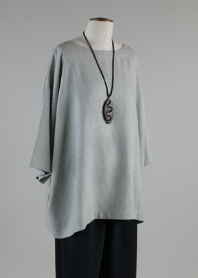 3/4 sleeve scoop neck tunic - long