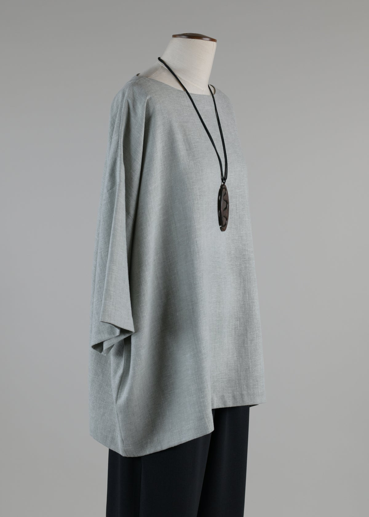 3/4 sleeve scoop neck tunic - long