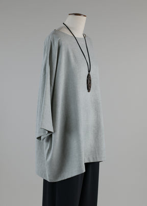 3/4 sleeve scoop neck tunic - long