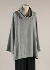 angle-to-front side seam monks top - long
