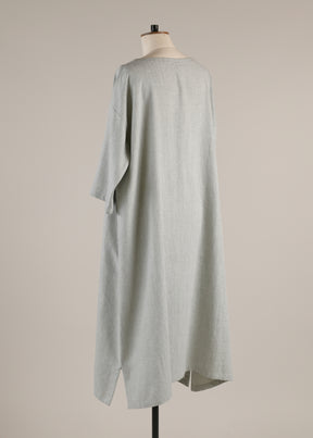 3/4 sleeve wide a-line scoop neck dress