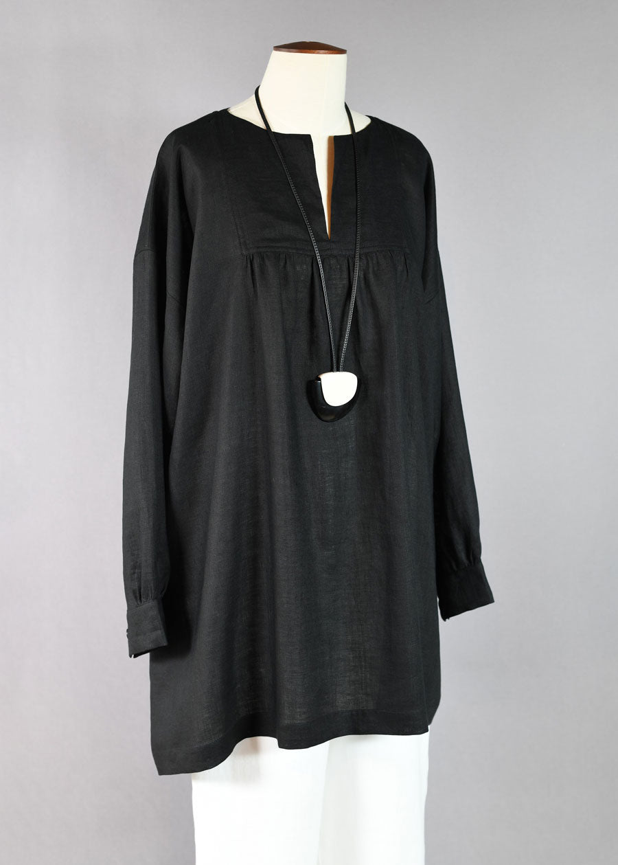 slit neck peasant smock - long plus