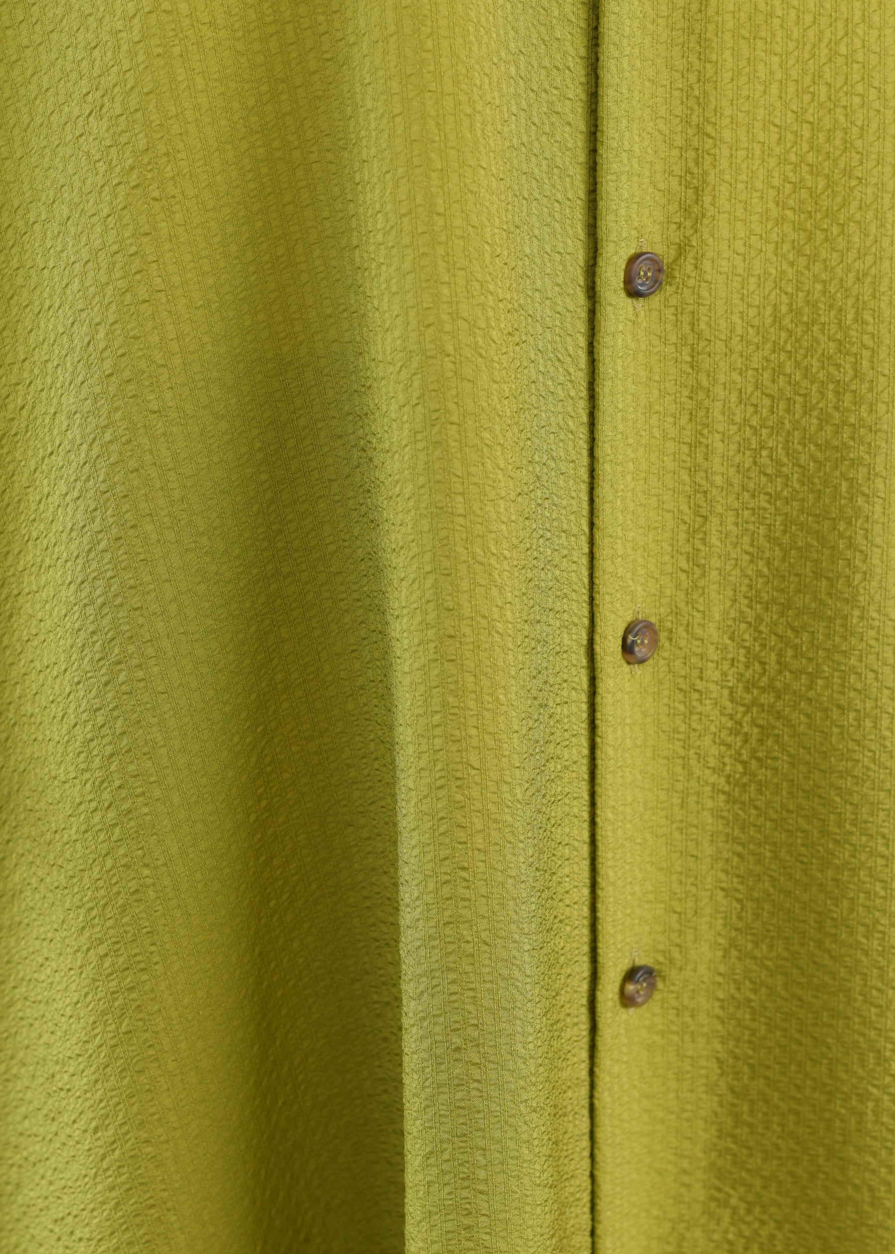 wide a-line collarless shirt-v lg w/slits 3/4 slv