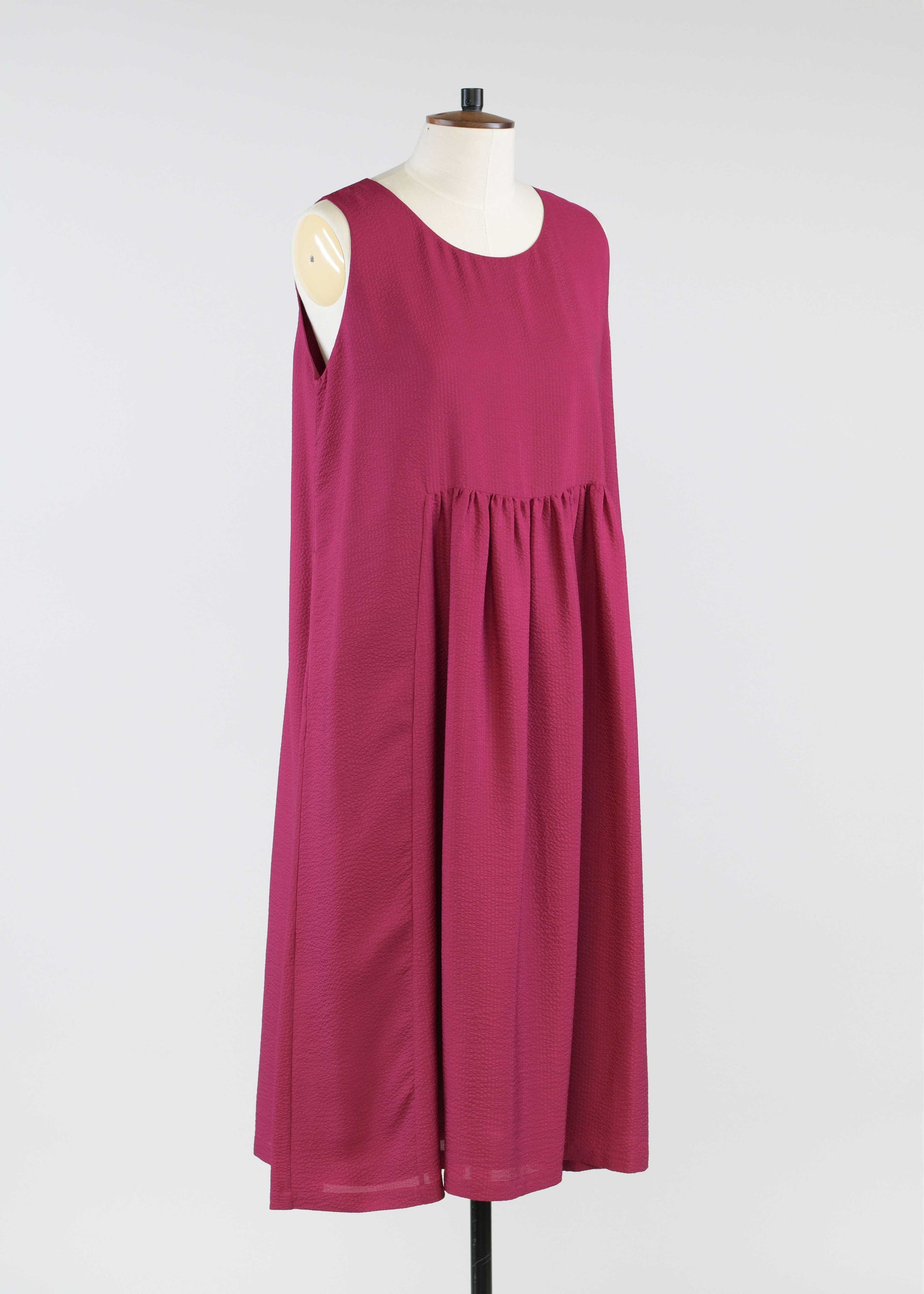 round neck sleeveless pleated dress Round Neck Sleeveless Pleated Long Dress Ashton Grace Boutique