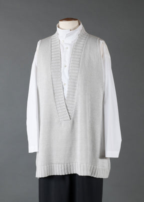 linen sleeveless a-line v neck - mid plus