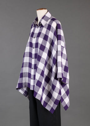 linen dps 3/4 sleeve shirt with collar - mid plus