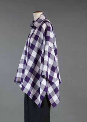 linen dps 3/4 sleeve shirt with collar - mid plus