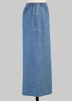 flared cropped trouser (denimlight)