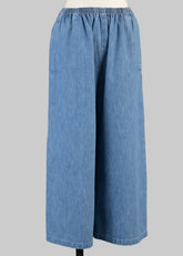 flared cropped trouser (denimlight)