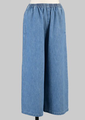 flared cropped trouser (denimlight)