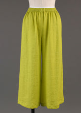 linen flared cropped trouser