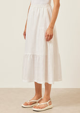 linen tiered petticoat skirt