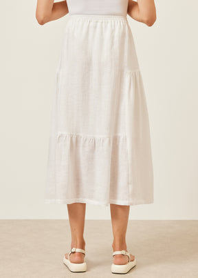 linen tiered petticoat skirt