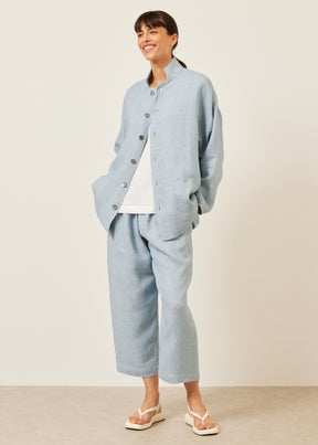 achkan' stand collar jacket - long