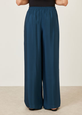 silk flared trouser