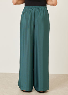 silk flared trouser