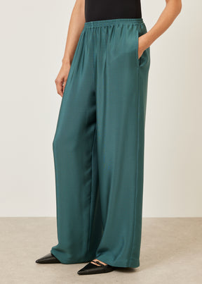 silk flared trouser