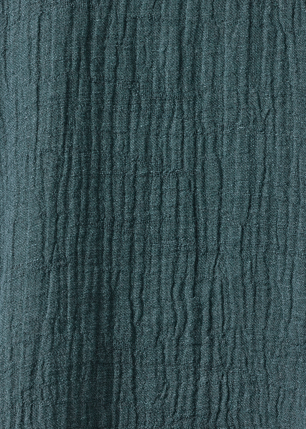 linen gauze wide short sleeve scrunch shawl collar jacket - mid plus (tealgreen)