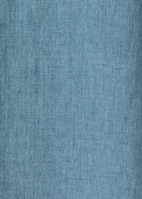 linen angle-to-front 3/4 sleeve scoop neck tunic  - long (darkturquoise)