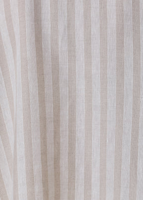 linen slim a-line dbl stand cllr shrt w/stepped ins lng