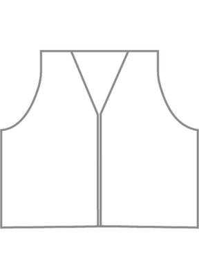 cotton mix open waistcoat - mid