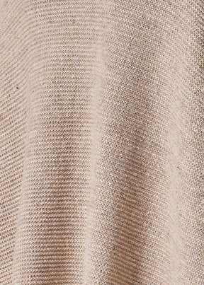 cotton linen mix  bateau neck sweater - mid plus