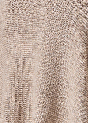 cotton linen mix  bateau neck sweater - mid plus