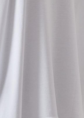 cotton jersey round neck 3/4 sleeve top with hembands - mid plus