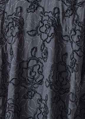 silk mix wide a-line collarless shirt - very long with slits