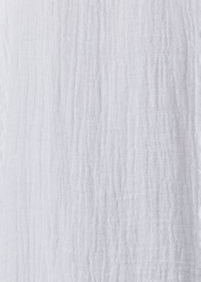 linen longer back scoop neck kaftan - mid plus