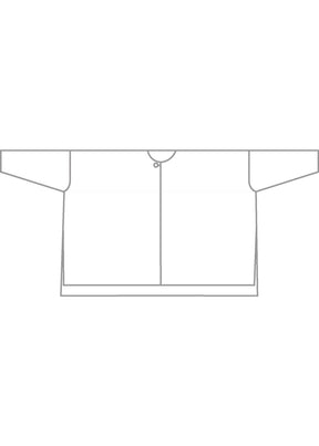 linen wide longer back bound neck shirt - mid plus